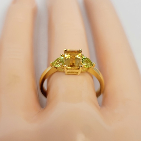 14k Filled Citrine & Peridot Ring - Picture 11 of 12